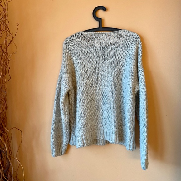 ZARA CABLE Chunky KNIT SWEATER in TAUPE GREY/TAN - Picture 7 of 7